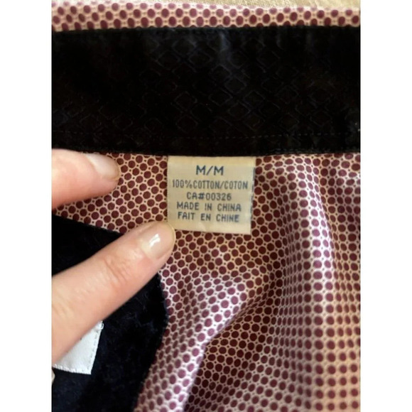 John Lennon by English Laundry‎ Burgundy Button Down Dress Shirt Size M - Picture 13 of 14